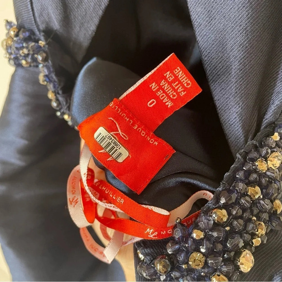 Monique Lhuillier ML We Belong Together Dress Blue Size 0 - Picture 14 of 15